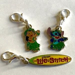 Disney Lilo & Stitch Charm Lot Clip-On Retired RARE Aulani Resort Hawaii Ohana